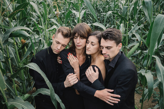 Embrace in foliage