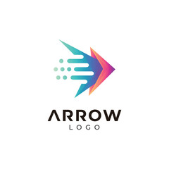Fast arrow logo template