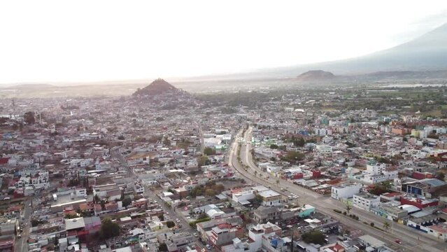 Popocatepetl, mexico, aereal video 3