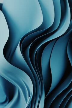 Floating blue fabric