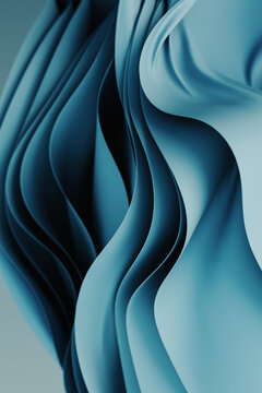 Floating blue fabric