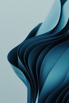 Floating blue fabric