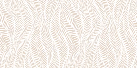Foto op Canvas Luxury seamless pattern with palm leaves. Modern stylish floral background. © Oleksandra