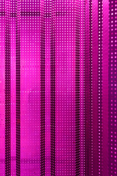 Night club empty room interior with pink violet neon