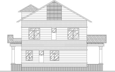 vintage and classic barbie house illustration vector sketch