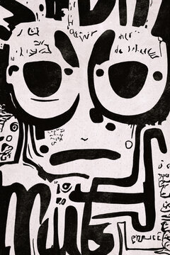 Hand-drawn art portrait