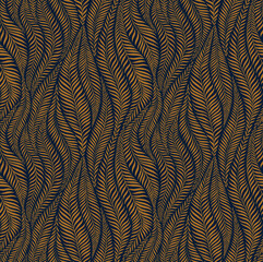 Luxury seamless pattern with palm leaves. Modern stylish floral background.