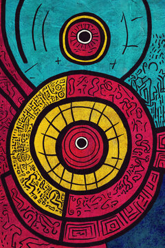 abstract painting for decoration