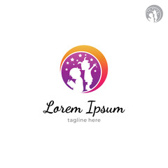 a logo of children learning and playing under the stars