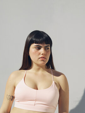 Woman with strong brows