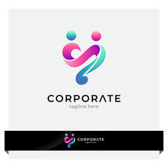 people care logo template