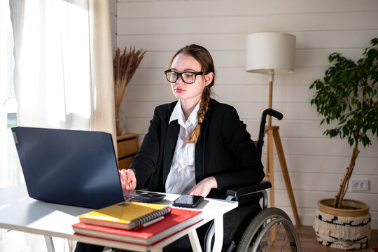 business woman with disability