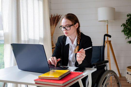 business woman with disability