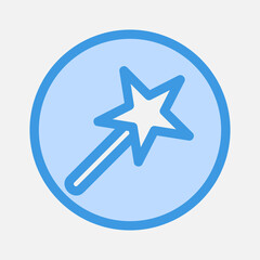 Beauty icon in blue style about camera, use for website mobile app presentation