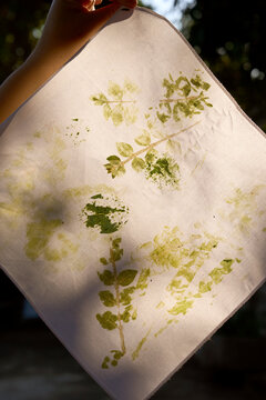 Closeup handkerchief ,in the sunlight
