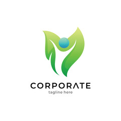 people logo with leaves
