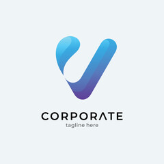 simple letter V logo