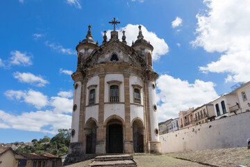 Ouro Preto, Minas Gerais, Brazil: front view of Church Nossa Senhora do Rosario dos Homens Pretos