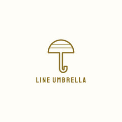 Simple umbrella logo from lines.