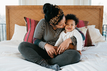 Portrait of a mother and her 1 year old child