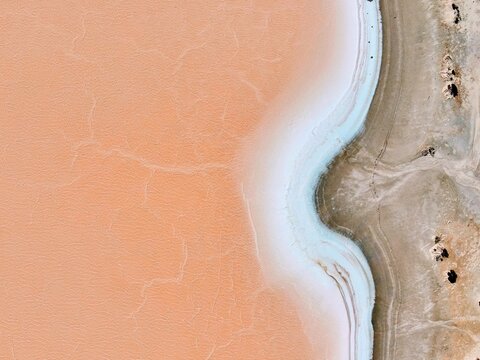 Abstract salt lake art
