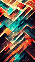 Black triangle abstract background surface illustration illustration Generative AI Content by Midjourney