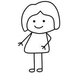 Hand Drawn Happy Stick Figure