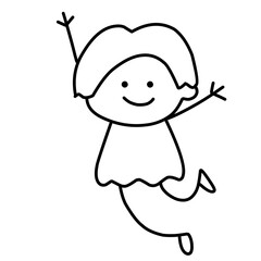 Hand Drawn Happy Stick Figure
