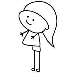 Hand Drawn Happy Stick Figure