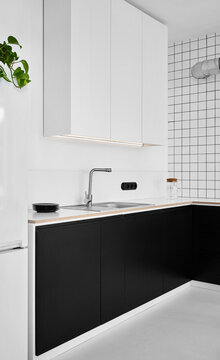 Interior of contemporary kitchen at home