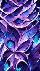 Mayan style Beautiful Abstract Decorative Navy purple Dark illustration Generative AI Content by Midjourney
