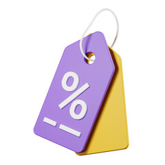 Price Tag 3D Illustration. Price Tag 3D Icon.