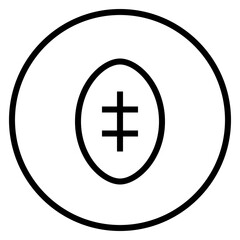 Football Circular line icon