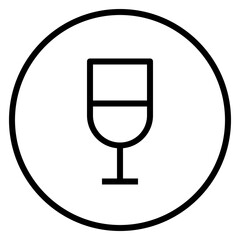 Glass Circular line icon