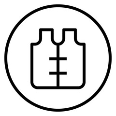 Life Vest Circular line icon