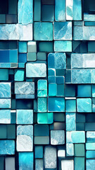 Tech Beautiful blue clear crystal mosaic background illustration Generative AI Content by Midjourney