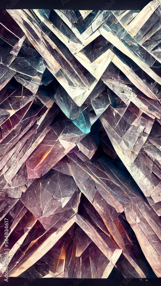 Poster tech triangle crystal background illustration illustration generative ai content by midjourney