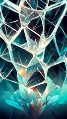 Tech triangle crystal background illustration illustration Generative AI Content by Midjourney