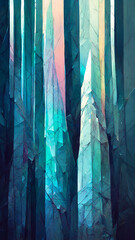 Tech triangle crystal background illustration effect illustration Generative AI Content by Midjourney