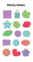 Sticky notes cute shape for your text message important