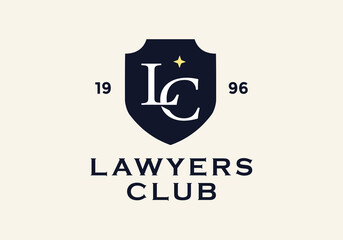 letter L, C frame shield logo suitable for Law and Attorney Logo.