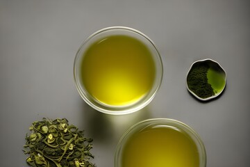 緑茶　with generative ai - obrazy, fototapety, plakaty
