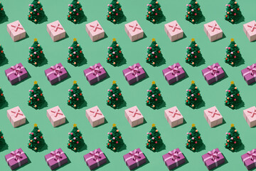 Many different gift boxes, new year, christmas