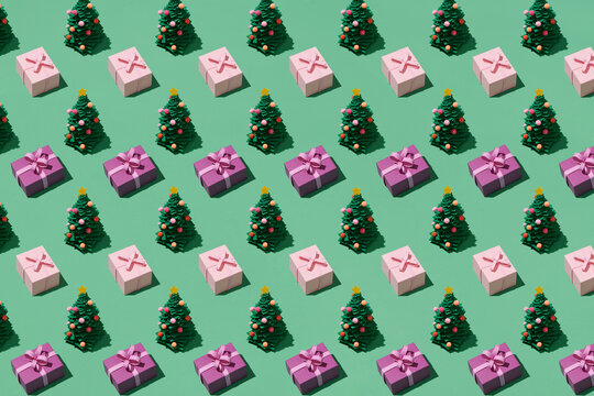 Many different gift boxes, new year, christmas