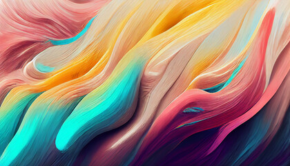 Obraz premium 3d 8k 16k fluid pastel color paintbrush strokes illustration Generative AI Content by Midjourney