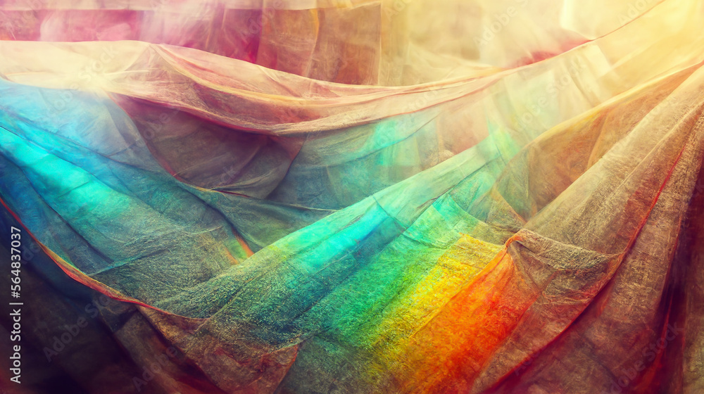 Poster abstract blurred gradient mesh background in bright rainbow illustration generative ai content by mi