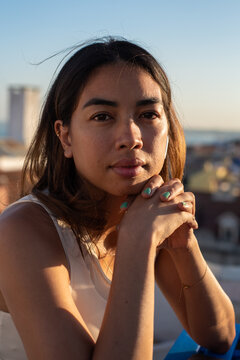 Confident and positive camera aware portrait