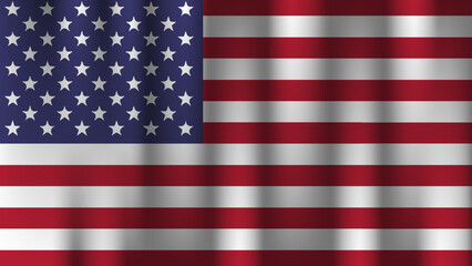 Obraz premium flag of united state country nation symbol 3d textile satin effect background wallpaper vector