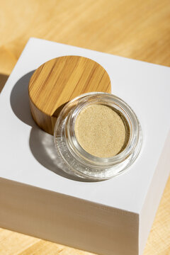 Open jar of cannabis kief