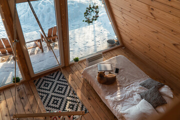 Dog sleep in hygge home